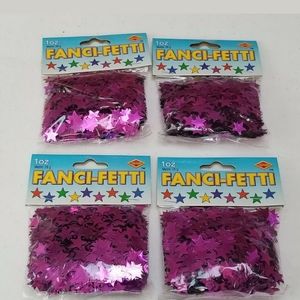FANCI-FETTI Purple Confetti 1oz Stars Party Table